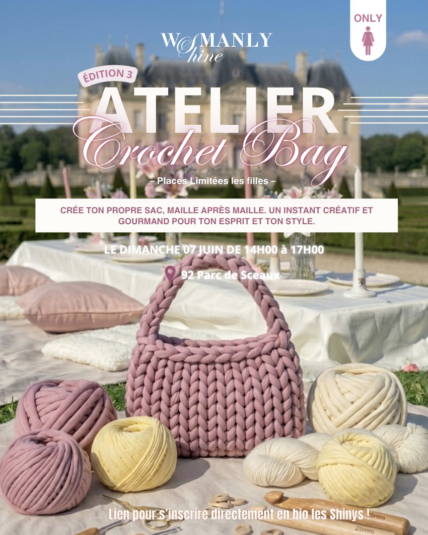 atelier crochet femmes parc de sceaux womanlyshine juin 2026