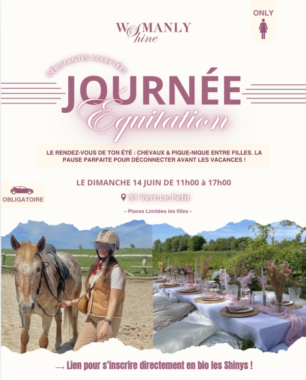 journée équitation femmes womanlyshine vert-le-petit 91 juin 2026